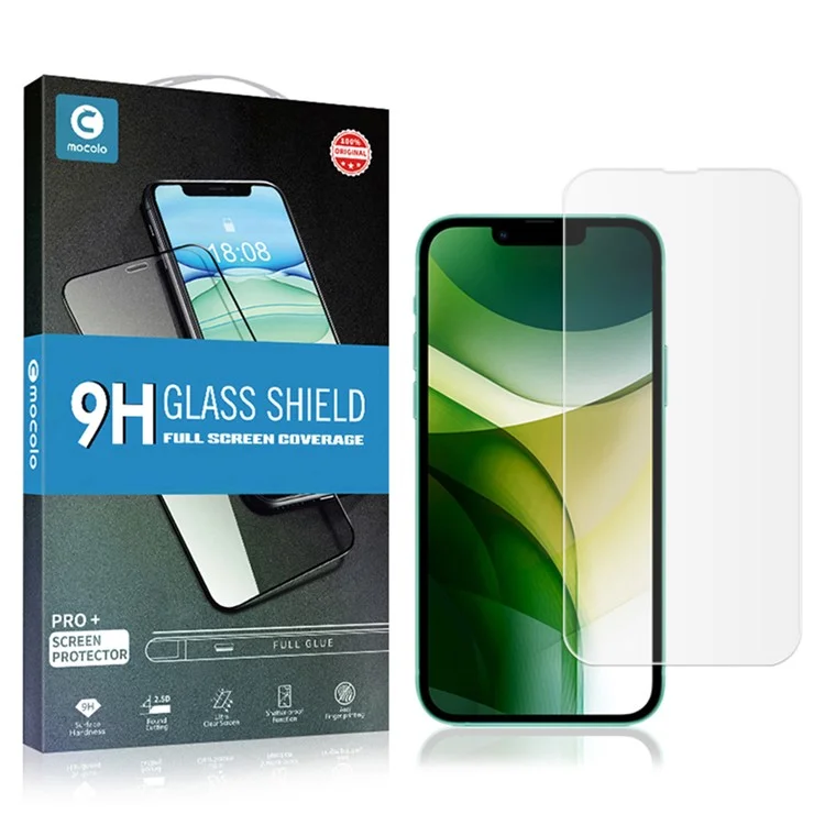 MOCOLO 50 unidades de protector de pantalla de vidrio templado transparente antiralladuras para iPhone 13 mini