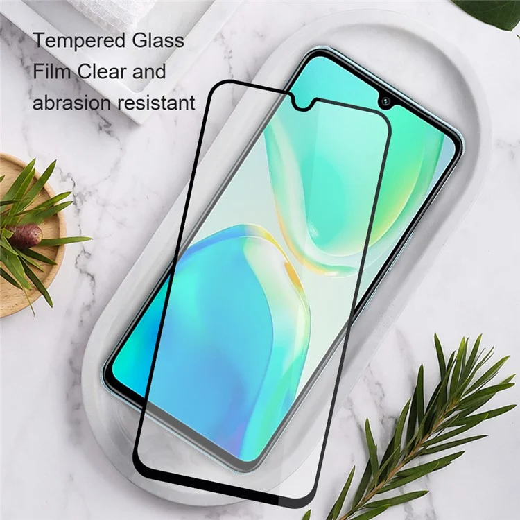 AMORUS 2 Stück für vivo iQOO 13 5G Displayschutzfolie, bruchsicher, Seidendruckglas - Schwarz