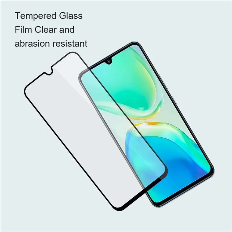 AMORUS 2 Stück für vivo iQOO 13 5G Displayschutzfolie, bruchsicher, Seidendruckglas - Schwarz