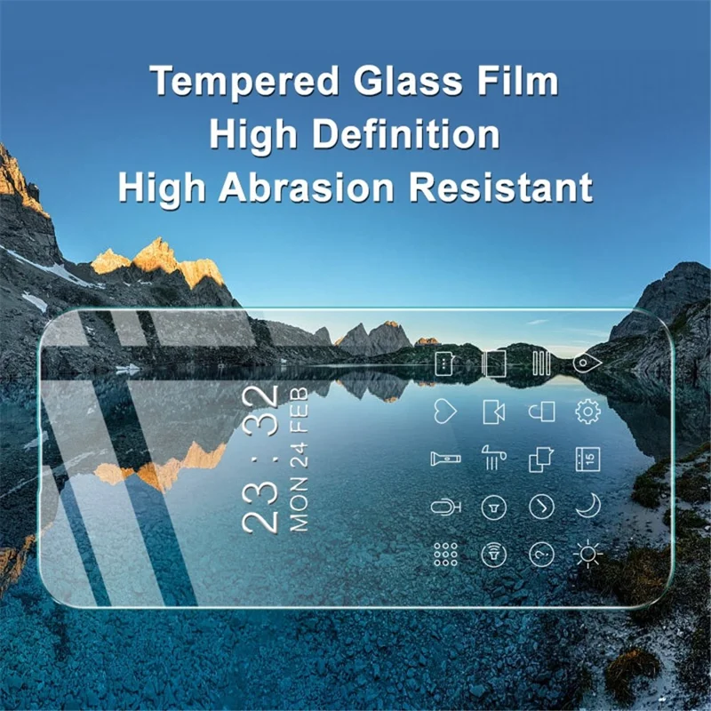 IMAK H Series Tempered Glass-beskyttelsesfilm til iPhone 14 Pro, Anti-eksplosions HD fuldlim Screen Protector