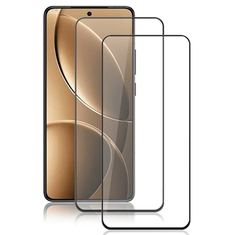 AMORUS 2 Peças para Xiaomi Redmi K80 5G / K80 Pro 5G Protetor de Tela Resistente a Quebras Impressão em Seda Película de Vidro Temperado - Preto