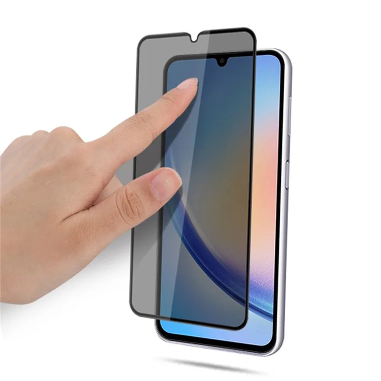 Großeinkauf MOCOLO für Samsung Galaxy A34 5G Bildschirmschutz Anti-Spionage-Seidendruckglas-Folie - Schwarz