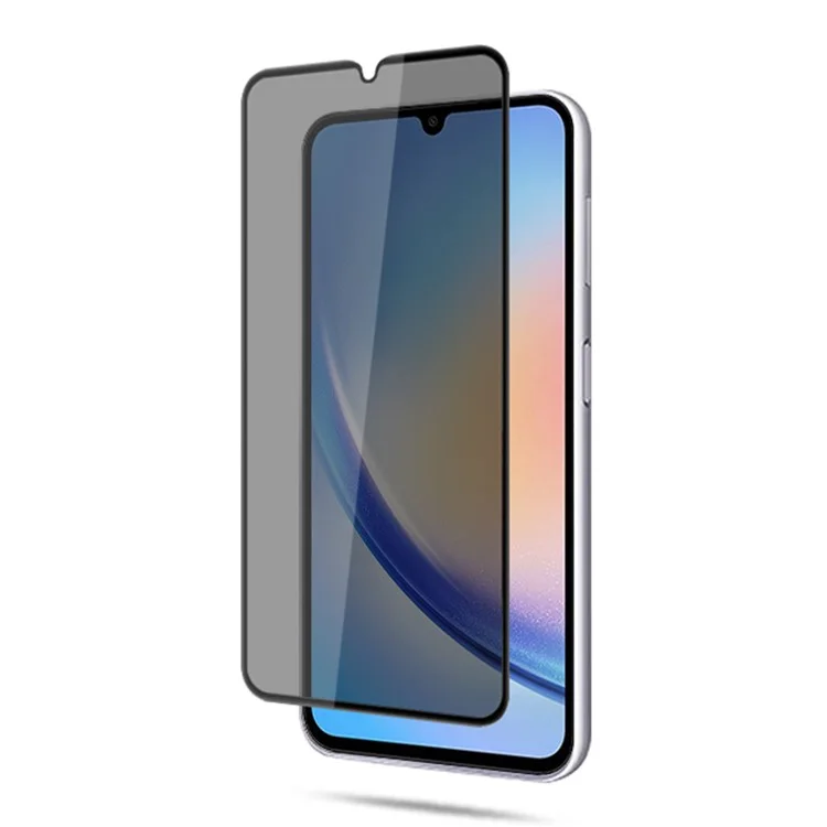 Großeinkauf MOCOLO für Samsung Galaxy A34 5G Bildschirmschutz Anti-Spionage-Seidendruckglas-Folie - Schwarz