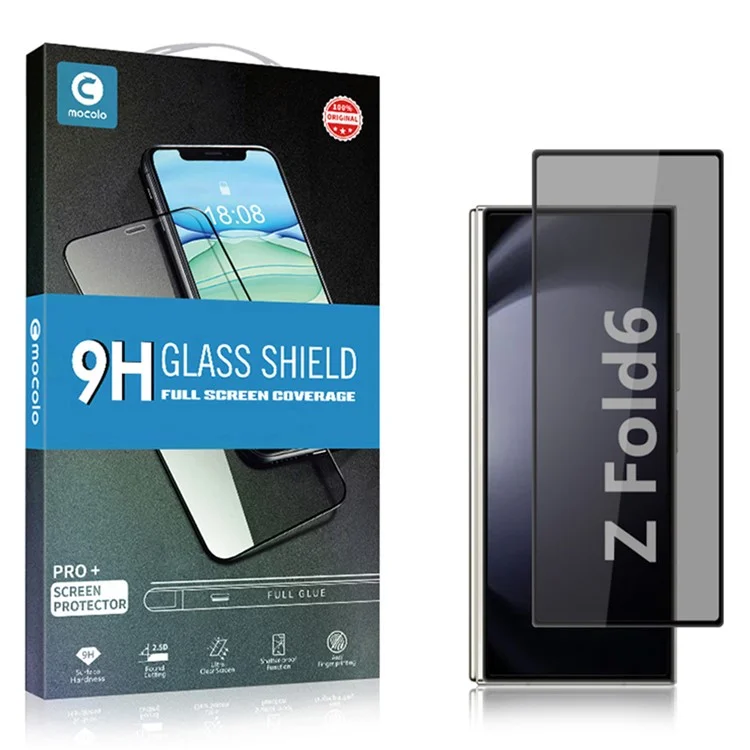 Massenkauf MOCOLO Für Samsung Galaxy Z Fold6 5G Bildschirmschutz Anti-Spion Seidendruckglas-Schutzfolie - Schwarz