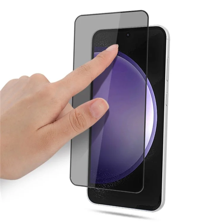 Compra a granel MOCOLO para Samsung Galaxy S23+ / S22+ 5G Protector de pantalla Película de vidrio templado de seda de impresión antiespia - Negro