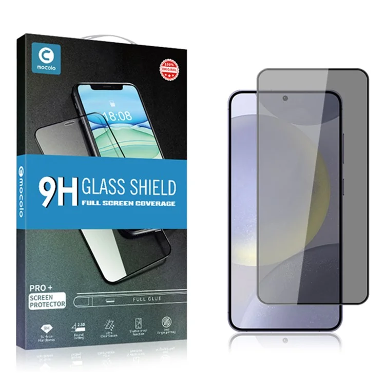 Compre em Quantidade MOCOLO Protetor de Tela para Samsung Galaxy S24+ Impressão Seda Anti-Espião Película de Vidro Temperado - Preto