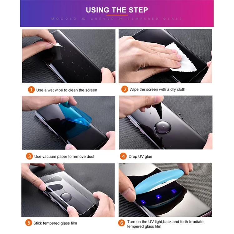 MOCOLO For Huawei Mate 70 Pro+ Screen Protector Tempered Glass UV Liquid Film 3D Curved Full Coverage