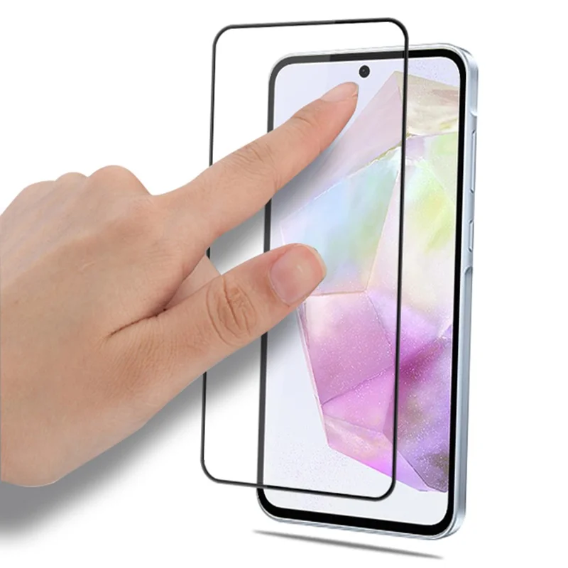 MOCOLO para Samsung Galaxy A36 5G / A56 5G Protector de pantalla Película de vidrio templado de impresión de seda antiestallido - Negro