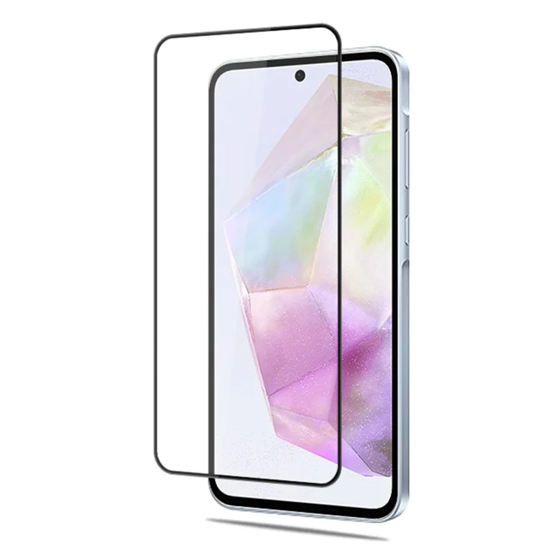 MOCOLO para Samsung Galaxy A36 5G / A56 5G Protector de pantalla Película de vidrio templado de impresión de seda antiestallido - Negro