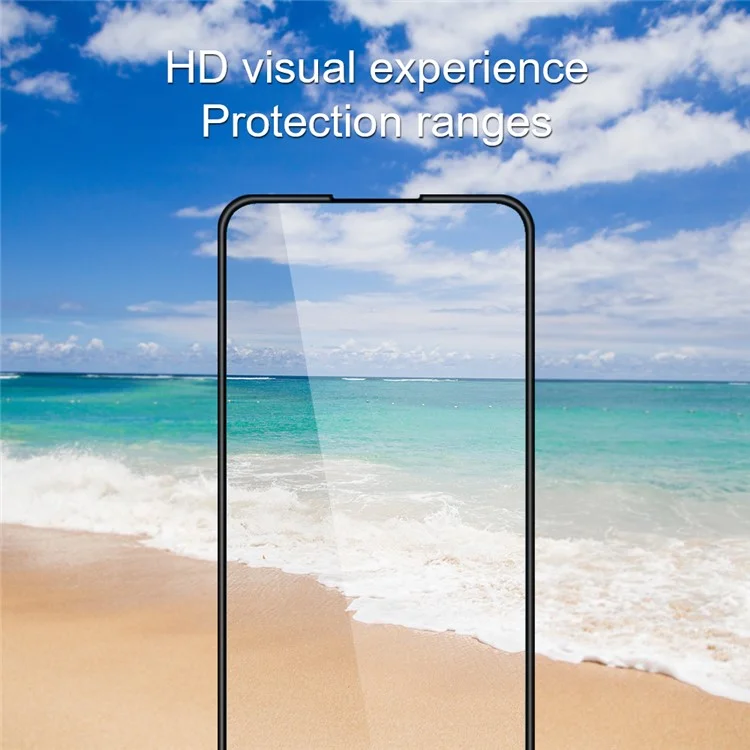 AMORUS 2 Peças Para Realme Note 50 4G Protetor de Tela Antiespatifável Seda Impressão Filme de Vidro Temperado - Preto