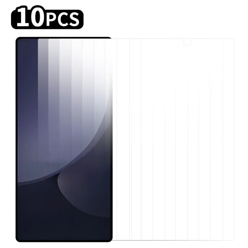 RURIHAI 10Pcs For Samsung Galaxy S25 Ultra Screen Protector Ultra Clear AGC Glass Film (Fingerprint Unlock)