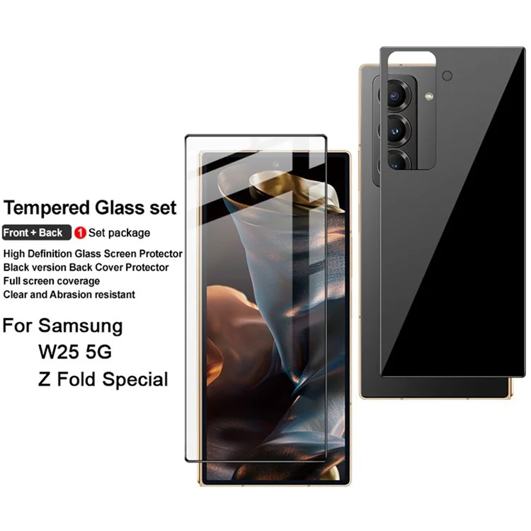 IMAK für Samsung Galaxy Z Fold Spezial / W25 5G Bildschirmschutzset Front und Rückseite Hartglasfolie