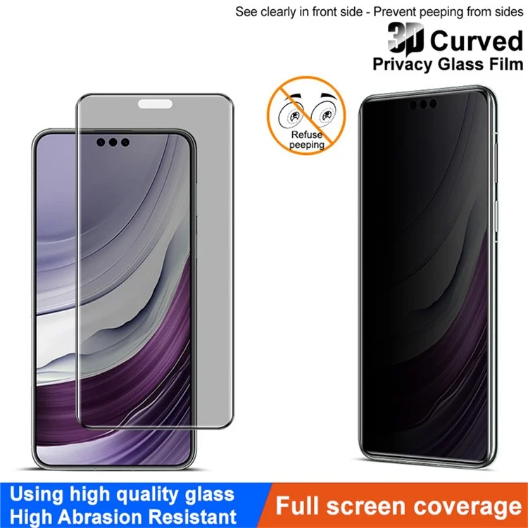 Película de vidro temperado antiespião IMAK para Huawei Mate 70 RS Ultimate / Mate 70 Pro+ / Protetor de tela de cobertura total Mate 70 Pro