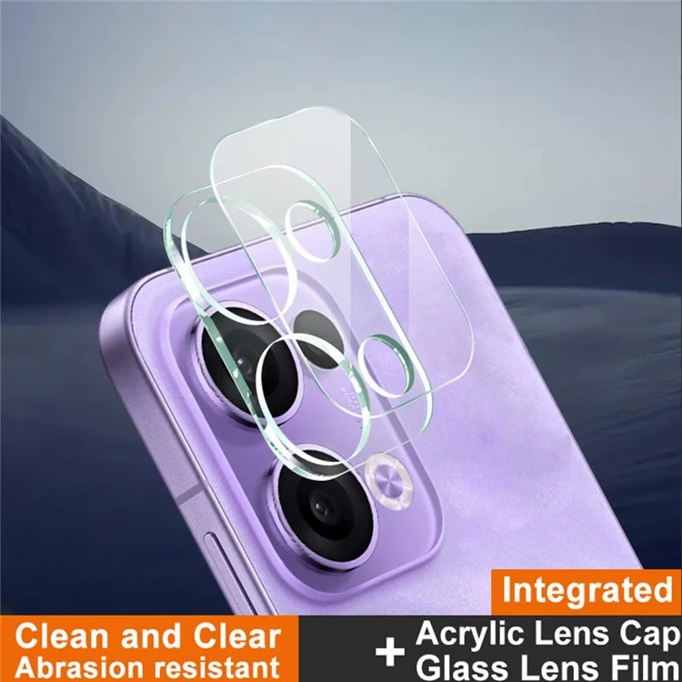 IMAK Pour Oppo Reno13 5G (Global) Protecteur d'objectif en verre trempé + Capuchon d'objectif en acrylique