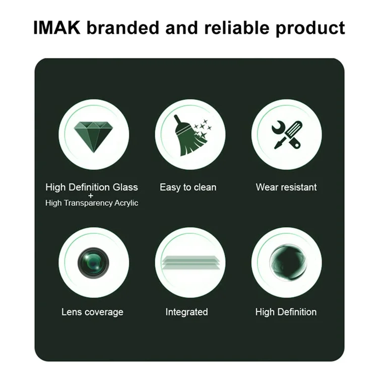 IMAK Pour Oppo Reno13 5G (Global) Protecteur d'objectif en verre trempé + Capuchon d'objectif en acrylique
