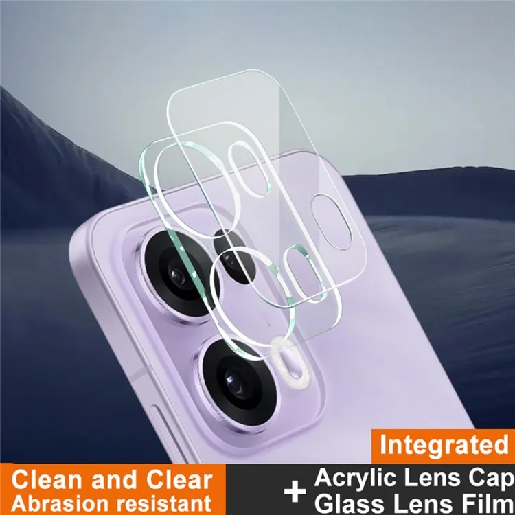 IMAK pour Oppo Reno13 Pro 5G Protecteur d'objectif en verre trempé + Capuchon d'objectif en acrylique