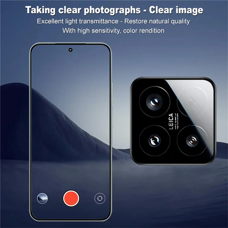 IMAK per Xiaomi 15 / 15 Custom Edition Protezione per obiettivo della fotocamera in vetro temperato con cornice di posizionamento automatico