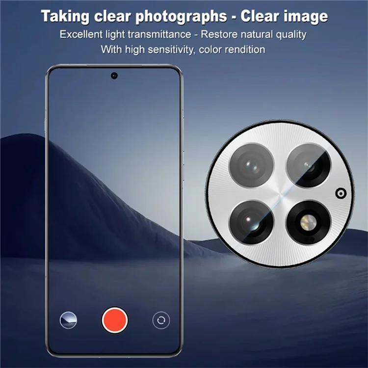 IMAK per OnePlus 13 Protezione obiettivo fotocamera Pellicola in vetro temperato con cornice di posizionamento automatico