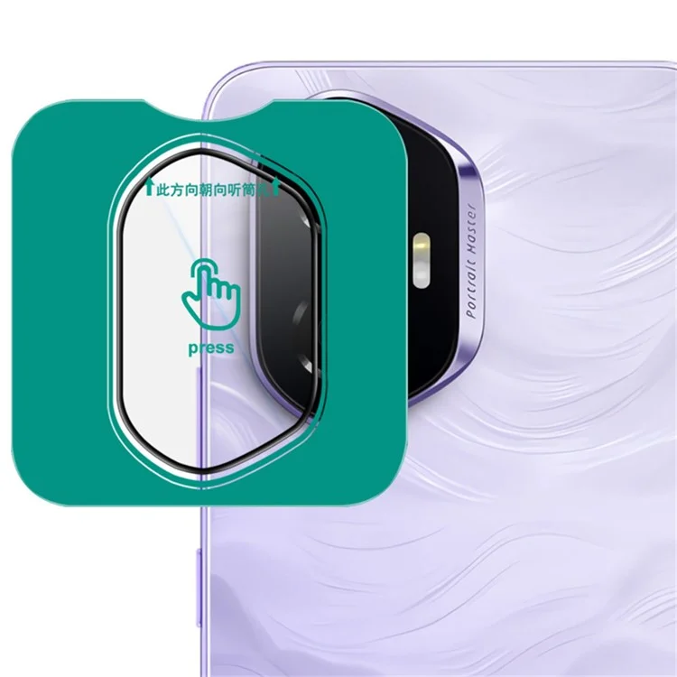Protezione obiettivo fotocamera IMAK For Honor 300 in vetro temperato con cornice di posizionamento automatico