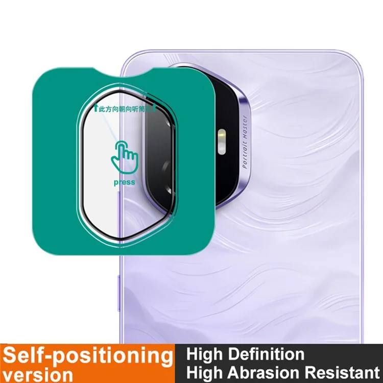 Protezione obiettivo fotocamera IMAK For Honor 300 in vetro temperato con cornice di posizionamento automatico