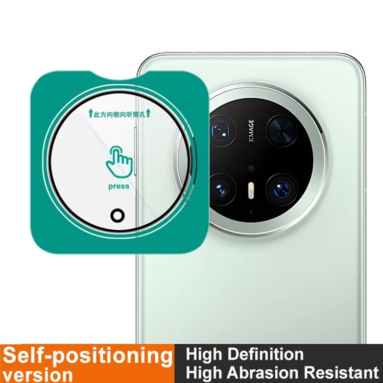 IMAK Per Huawei Mate 70 Pro+ / Mate 70 Pro Protezione obiettivo fotocamera Pellicola in vetro temperato con cornice di posizionamento automatico