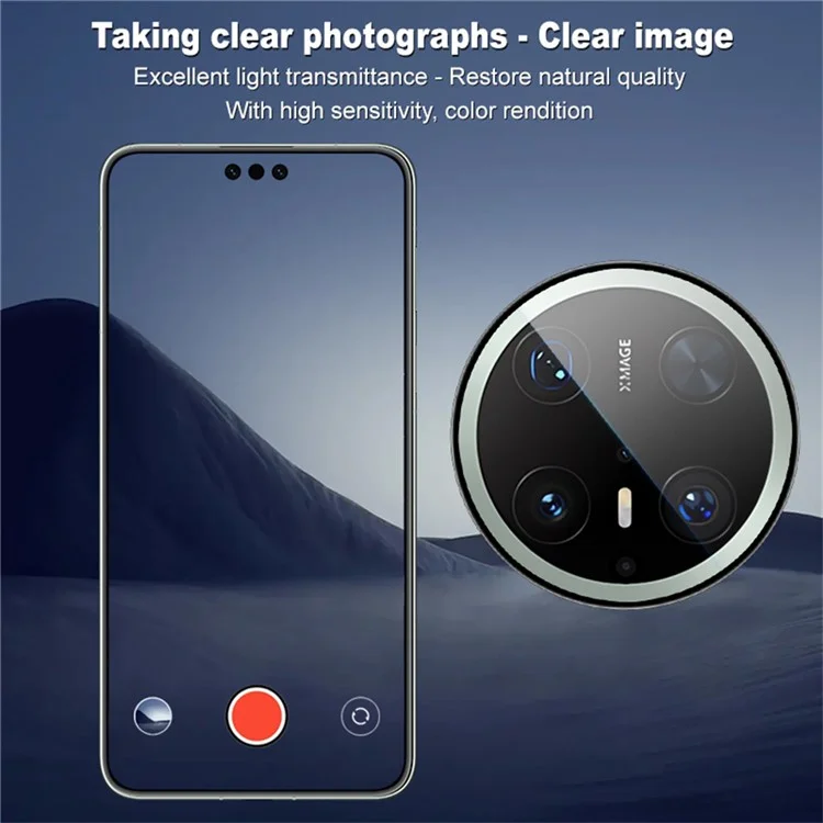 IMAK Per Huawei Mate 70 Pro+ / Mate 70 Pro Protezione obiettivo fotocamera Pellicola in vetro temperato con cornice di posizionamento automatico