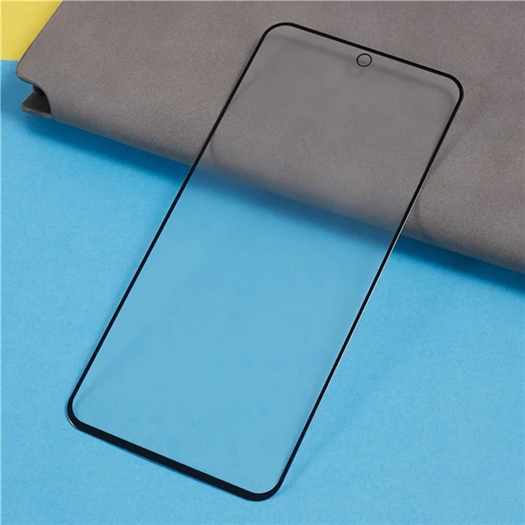 Protecteur d'écran en verre trempé anti-empreintes digitales à bordure noire mate pour Oppo Reno13 5G (Global)