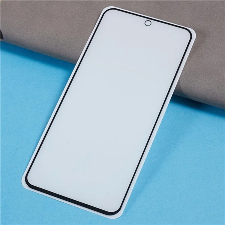 Protecteur d'écran en verre trempé anti-empreintes digitales à bordure noire mate pour Oppo Reno13 5G (Global)
