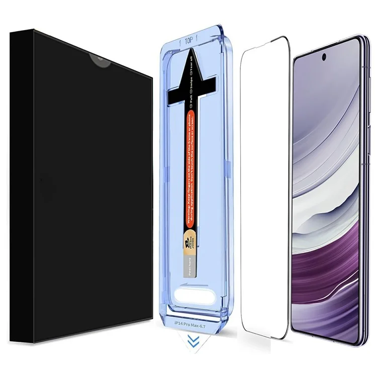 Защитное стекло для Samsung Galaxy S25, закаленное, HD, прозрачное, с автоматическим инструментом для удаления пыли.