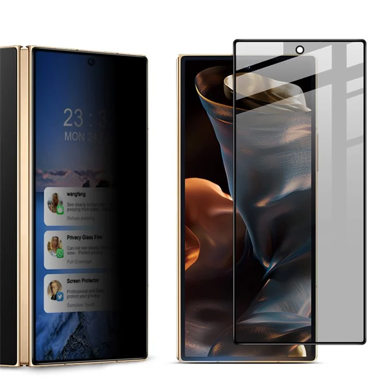 IMAK Para Samsung Galaxy Z Fold Especial / W25 5G Protetor de Tela de Vidro Temperado Anti-Espionagem Cobertura Total