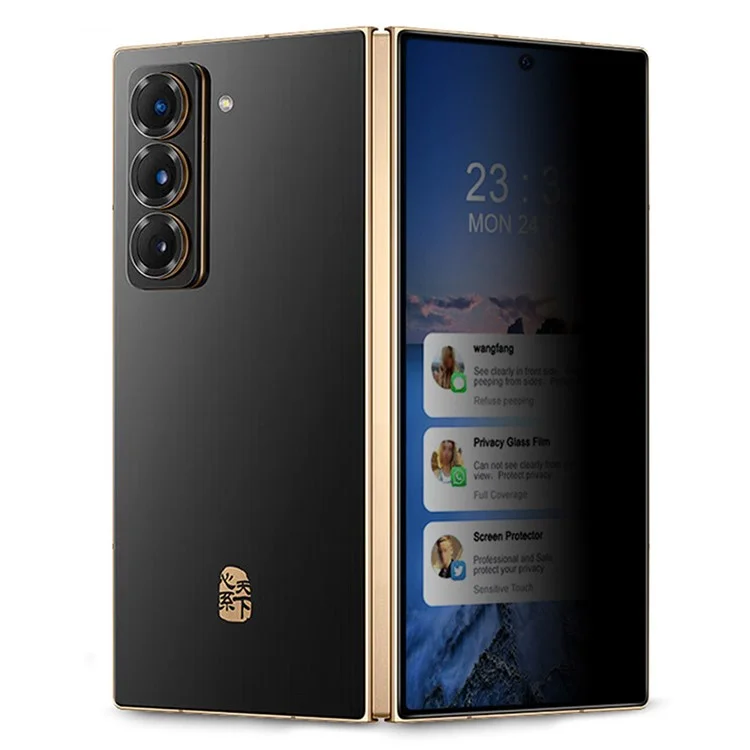 IMAK Para Samsung Galaxy Z Fold Especial / W25 5G Protetor de Tela de Vidro Temperado Anti-Espionagem Cobertura Total