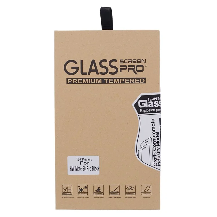 Protetor de tela para Huawei Mate 70 Pro Película de vidro temperado antiespião Borda curva com cola lateral