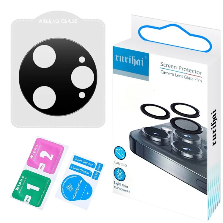 Protetor de lente da câmera RURIHAI para Xiaomi Redmi K80 Pro 5G / K80 5G, em alumínio de alta qualidade, vidro de silício e impressão em seda.