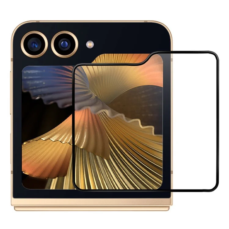 RURIHAI для Samsung Galaxy Z Flip6 5G Защитная пленка для заднего малого экрана с полным клеем, полным покрытием, толщиной 0,26 мм, 2,5D