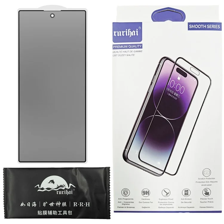 Protecteur d'écran RURIHAI pour Samsung Galaxy Z Fold 6 SE, film anti-espionnage à 180 degrés, ultra-clair