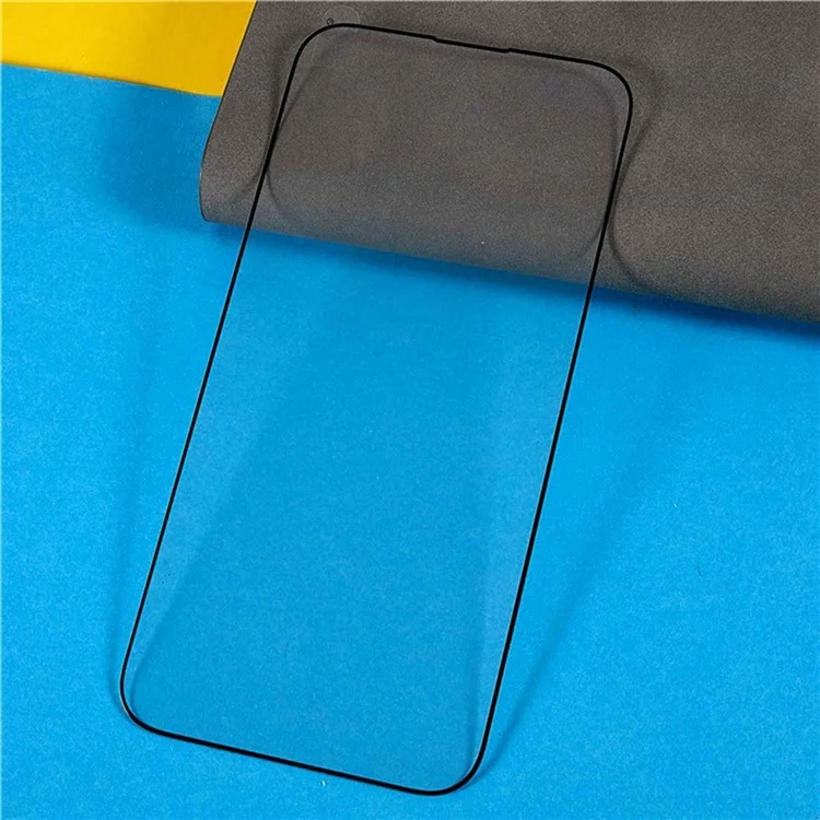 Massenware für iPhone 13 Bildschirmschutz, antistatischer Seidendruck, schwarze Bögen, hochwertige Aluminium-Silizium-Glasfolie