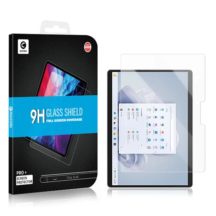 MOCOLO Bildschirmschutz für Microsoft Surface Pro X / Pro 11 / Pro 10 / Pro 9 / Pro 8 gehärtetes Glas HD-klarer Tablet-Bildschirmfilm