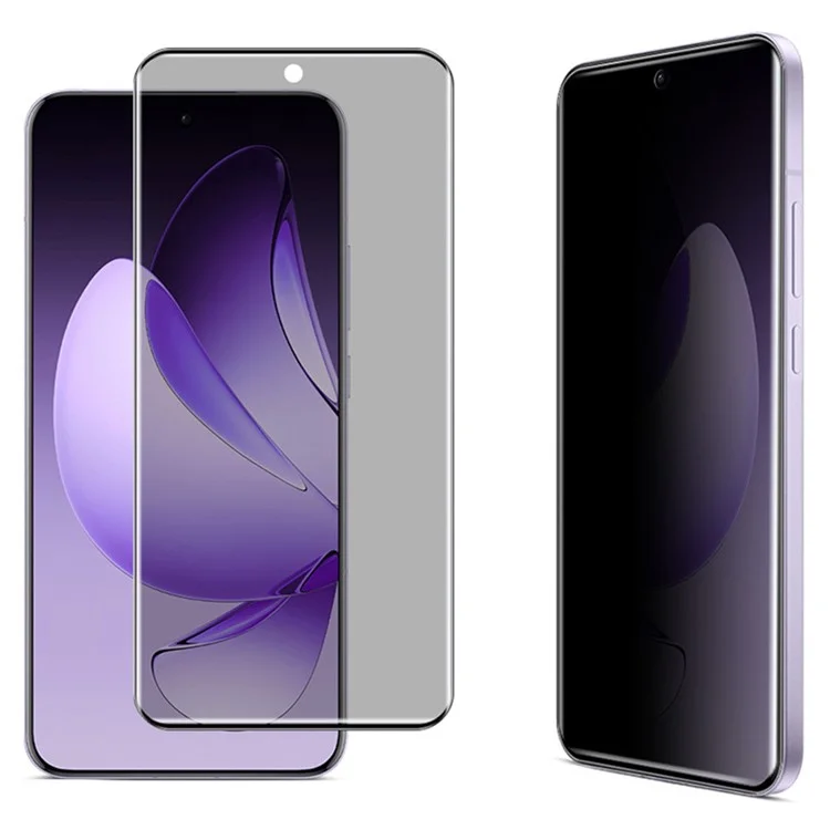 Film de protection d'écran en verre trempé anti-espion pour Oppo Reno13 Pro 5G, couvrant tout l'écran.