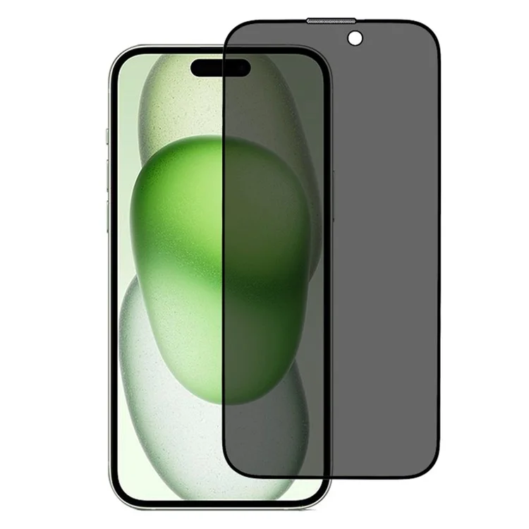 Protector de pantalla ESHMILY para iPhone 16 Plus / 15 Plus / 14 Pro Max 2.5D Vidrio de aluminio-silicio antiespia de alta calidad con herramienta de instalación fácil