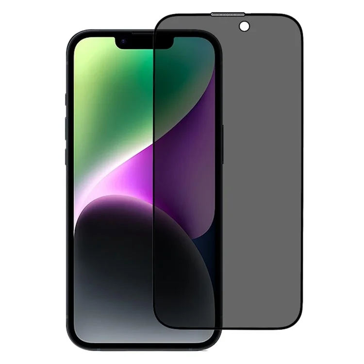 ESHMILY Protector de pantalla para iPhone 14 Plus / 13 Pro Max, cristal antiespia de aluminio-silicio 2.5D con herramienta de instalación fácil