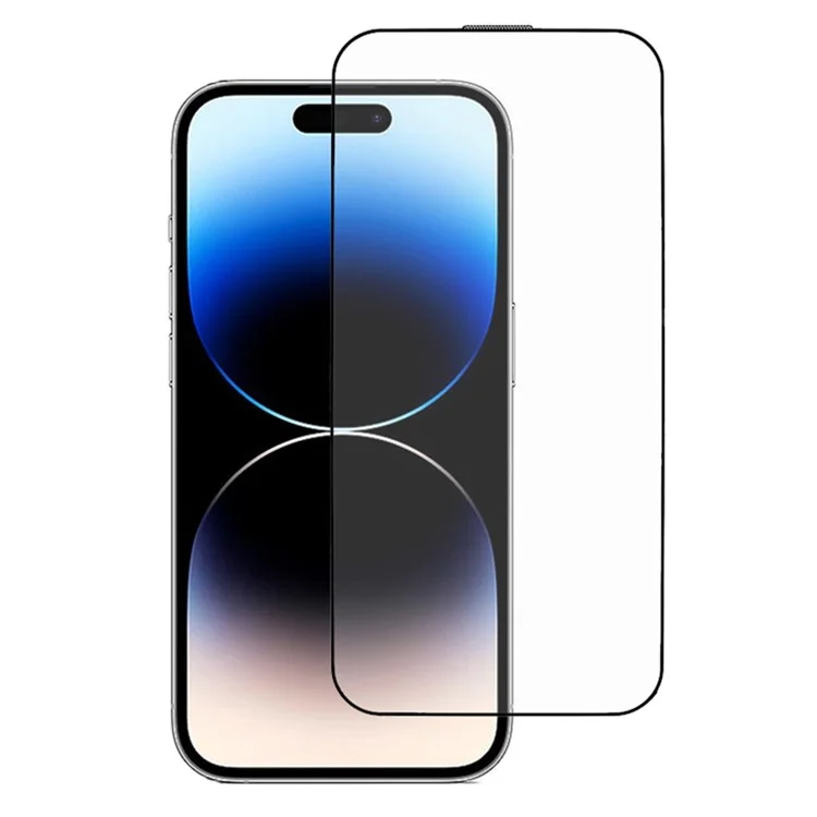 Protector de pantalla mate ESHMILY para iPhone 16 / 15 / 14 Pro, película de vidrio de aluminio-silicio de 2.5D con herramienta de instalación fácil
