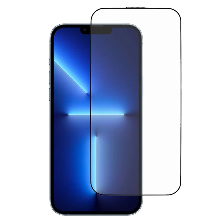Protector de pantalla mate ESHMILY para iPhone 14 / 13 / 13 Pro, película de vidrio de aluminio-silicio de 2.5D con herramienta de instalación fácil
