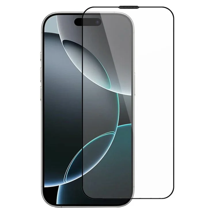 Protector de pantalla ESHMILY para iPhone 16 Pro, de vidrio de aluminio-silicio claro con película de 2.5D y herramienta de instalación fácil
