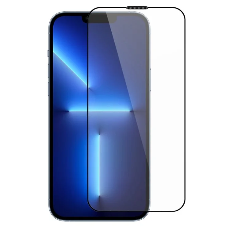 Protector de pantalla 2.5D ESHMILY para iPhone 14 / 13 / 13 Pro, película de vidrio de silicio de aluminio de alta calidad con herramienta de instalación fácil
