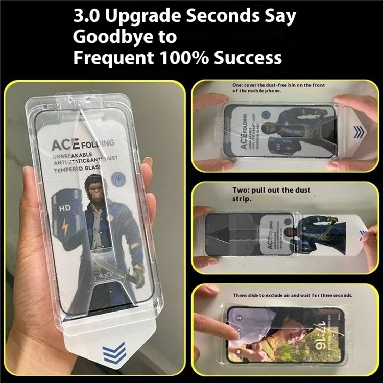 Protetor de tela ESHMILY para Huawei Mate 60 / Mate 50 4G / Honor 9X / Xiaomi 13T / 13T Pro, filme de vidro de alumínio-silício de fácil instalação