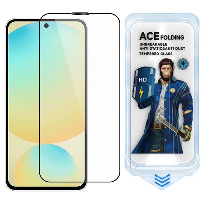 ESHMILY For Samsung Galaxy S24 FE Screen Protector 2.5D High Aluminium-Silicon Glass Clear Film with Easy Installation Tool