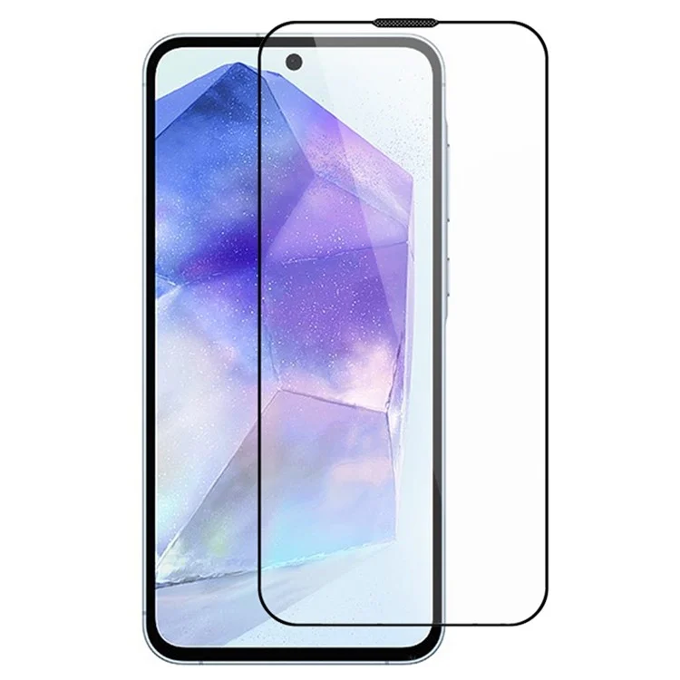 Protezione schermo ESHMILY per Samsung Galaxy A35 5G / A55 5G, vetro in alluminio-silicio 2,5D con pellicola di stampa seta e strumento di installazione semplice