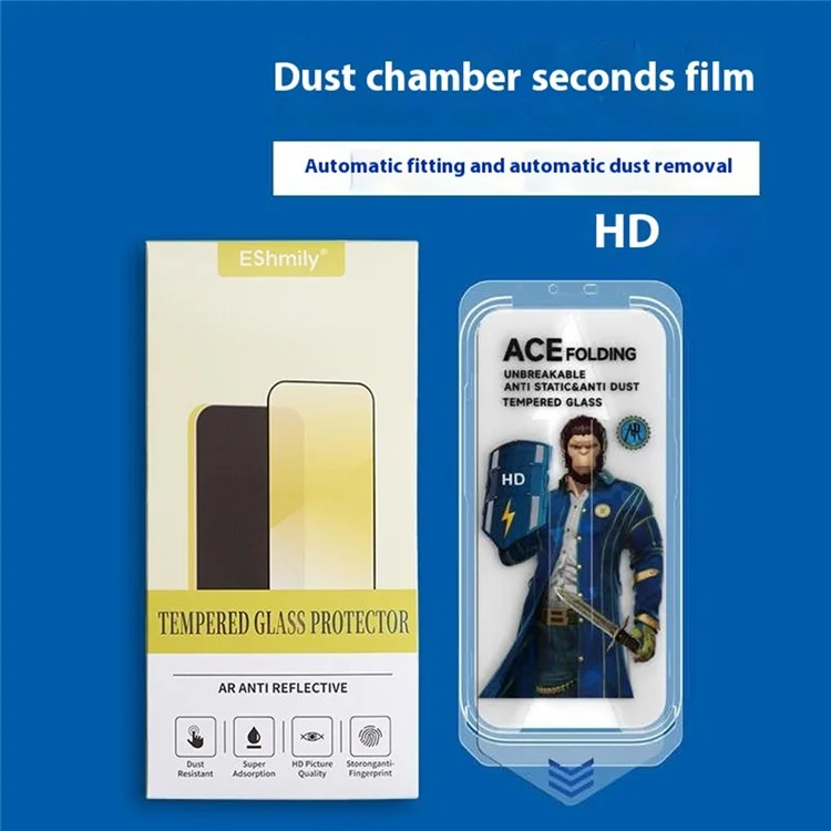 ESHMILY Displayschutzfolie für Xiaomi Redmi K70 5G, 2,5D Hochaluminium-Silizium-Glas, Seidendruckfilm mit einfachem Installationswerkzeug
