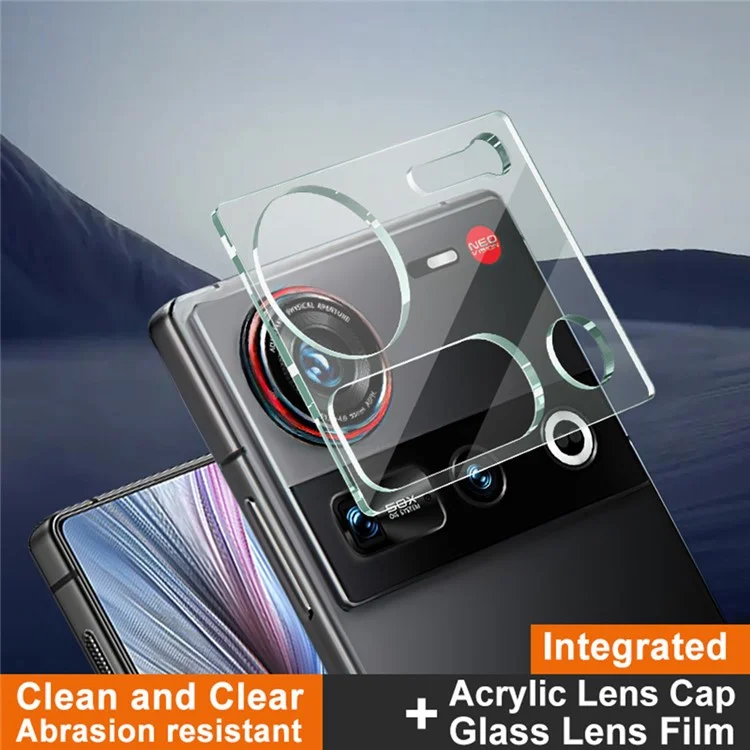 IMAK Per ZTE nubia Z70 Ultra Protezione per obiettivo in vetro temperato + Coperchio per obiettivo in acrilico