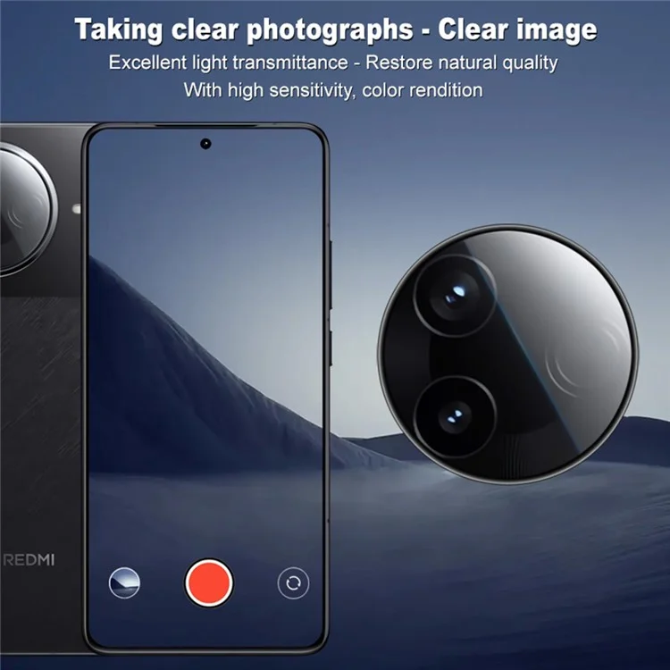 IMAK Per Xiaomi Redmi K80 5G Protezione Lente Fotocamera Pellicola in Vetro Temperato con Cornice di Posizionamento Automatico